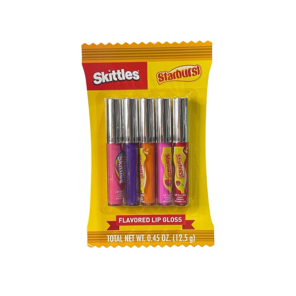 Skittles 5 Pack Flavored Lipgloss New